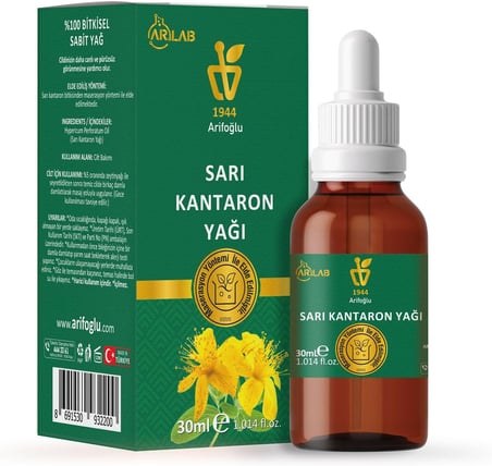 Sarı Kantaron Yağı 30ml%100 Saf Yağ ARLAB Pure St John's Wort Oil 30ml
