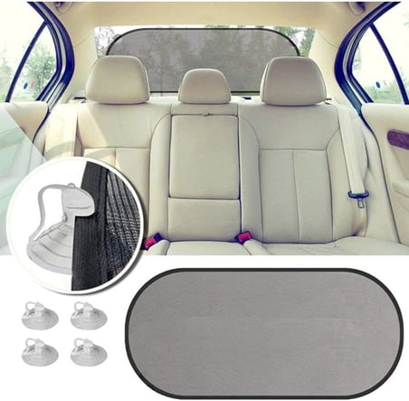 Araba Oto Arka Cam İçin Vantuzlu Güneşlik Perde Araç Perdesi Araç Arka Cam Vantuzlu Perde (100x50cm)