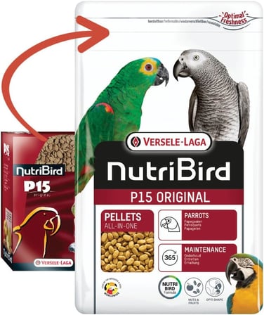 Verselelaga Nutribird P15 Original Papağan Pelet Yem 1 Kg, 810-422125
