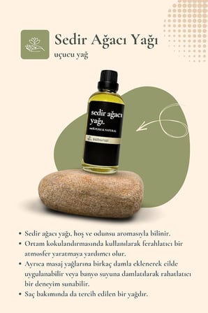 Sedir Ağacı Yağı 100 ml - Yoga, Meditasyon ve Aromaterapi Yağı
