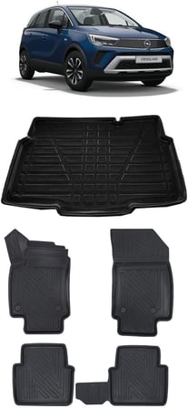 Opel Crossland 2024 Model İle Uyumlu 5D Premium Ekstra Havuzlu Paspas Ve Bagaj Havuzu Set