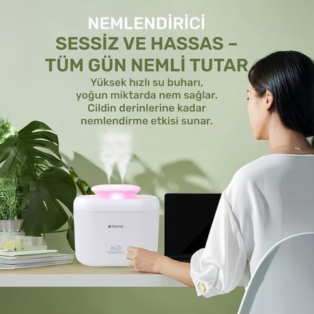 iHome14 RGB Renkli 3300ml Aromaterapi Difüzör Ultrasonik Hava Nemlendirici Buhar Makinesi