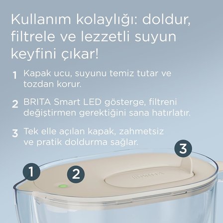 style essential xl 1 x maxtra pro pure performance filtreli su arıtma sürahisi – kum beji (3,6l)