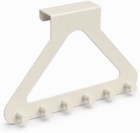 Beyaz Kapı Arkası 6 Kancalı Modern Askı Üçgen Tasarımlı Kapı Askılığı Metal Düzenleyici Çok Amaçlı Havlu Çanta Mont Askısı Pratik Organizer