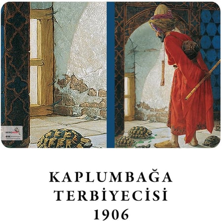 Kaplumbağa Serisi - A6, Osman Hamdi Bey 4'lü Defter Seti III, Çizgisiz, Toplam 192 Sayfa, Her biri 48 Sayfa, Tel Dikiş, Esnek Kapak, Oval Kenar, Tuval Doku, 60 gram, Sarı Krem Renk