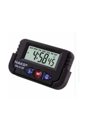 Mini Saat - Dijital Masa Saati - Araç Saati Alarm Kronometre - Mini Kenko