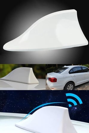 Fiat Egea ile Uyumlu Elektrikli Shark Köpek Balığı Anten, Beyaz Balina Tavan Anteni
