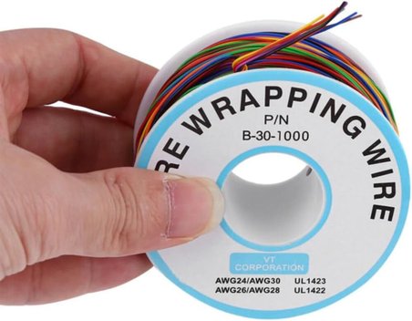 280 Metre 8 Renk 0.25mm Tel Kalınlığı 30awg Makara Atlama Kablosu