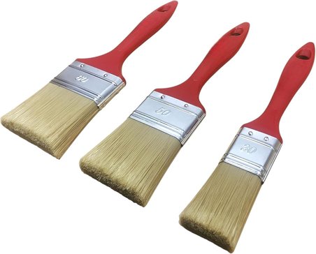 3’lü Boya ve Badana Kestirme Fırçası Seti – 4/6/8 cm, Ergonomik Saplı Duvar, Kenar, Köşe, Kapı ve Korkuluk Boyama Fırçası, Çocuk ve Hobi Aktiviteleri İçin Uygun