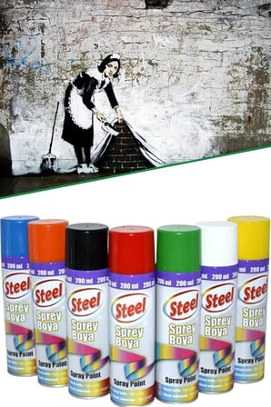 Steel Sprey Boya 200 Ml Hayatınıza Renk Katın 1 Adet Yeşil 1410
