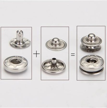 13mm 10 Adet Nikel Gümüş Renk Çıt Çıt Set