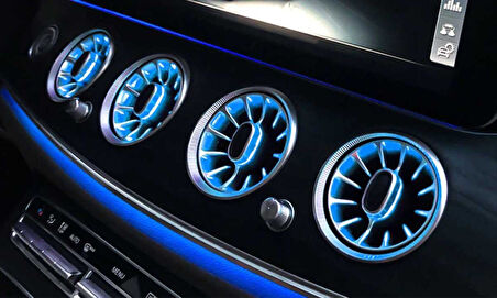 Mercedes W213 E-Serisi 2016-2017 Uyumlu 64 Renk Ön Havalandırma Menfez Seti Ambiyans Set
