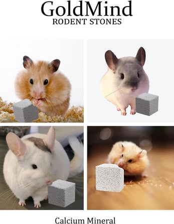 Goldmind Kemirgen Taşı 6'lı Paket Kemirme Taşı Diş Törpüsü Kalsiyum Mineralli Yalama Taşı Hamster Tavşan Guinea Pig için