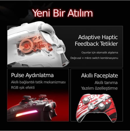 Beitong KP70 Kapasitif Joystick Adaptive Trigger Kablosuz Beyaz Kablosuz Gamepad (PC Uyumlu)