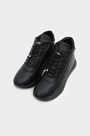 Fermuarlı Hakiki Deri Kadın Bot 