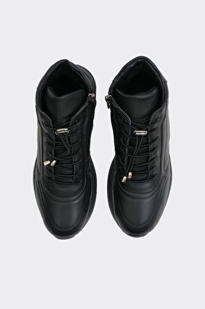 Fermuarlı Hakiki Deri Kadın Bot 