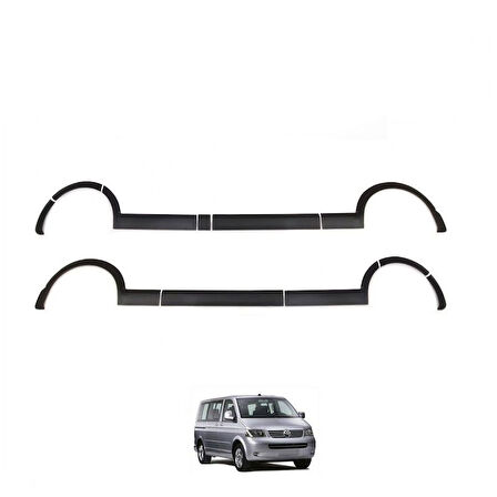 Volkswagen Transporter T5 Uzun Şasi 2009 - 2014 Çamurluk Kapı Dodikleri Set 11 Parça Sağ Sürgü