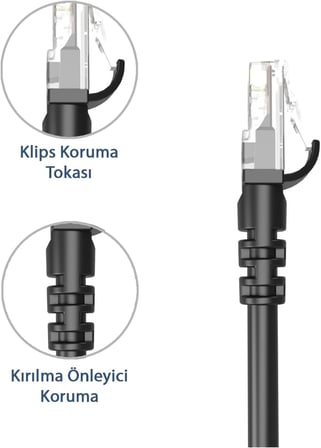 30 Metre CAT6 Network-Ağ-Ethernet Kablosu Siyah
