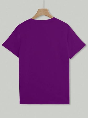 %100 Pamuk Oversize Kalıp Bisiklet Yaka T-shirt / Tişört