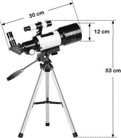 Profesyonel Astronomik Teleskop 150x Yakınlaştırma - 70mm Objektif Uzay-ay-doğa Gözlem Teleskobu