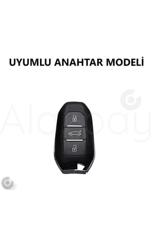 Peugeot 208 308 508 2008 3008 5008 Elektroliz TPU Anahtar Kılıfı Turuncu