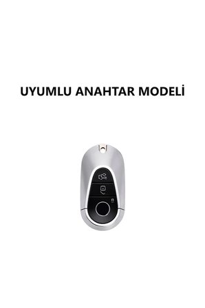 Mercedes Benz C E S Class C200 W206 W223 S400 S500 Maybach Deri Görünüm TPU Anahtar Kılıfı (Kırmızı)