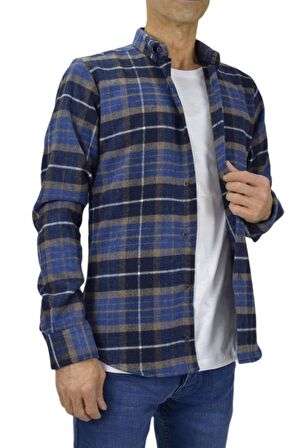 Erkek Uzun Kol Silim Fit Oduncu Gömlek BGL-ST01687