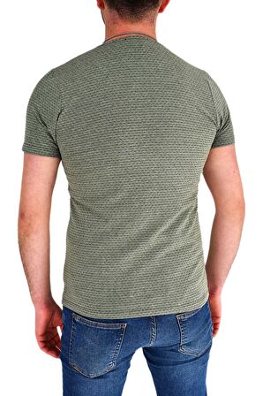 Erkek Sıfır Yaka Tişört T-752 BGL-ST01831