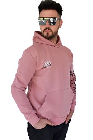 Erkek Oversize Kapüşonlu Sweatshirt 6738 BGL-ST02311