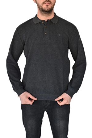 Erkek Büyük Beden Polo Yaka Sweatshirt 2260-BTL BGL-ST02353