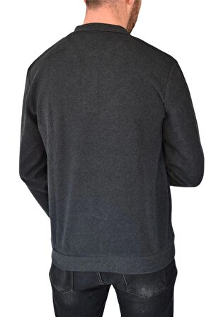 Erkek Büyük Beden Polo Yaka Sweatshirt 2260-BTL BGL-ST02353