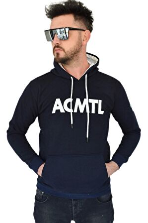 Erkek Lacivert Kapüşonlu Sweatshirt  ACMTL BGL-ST02360