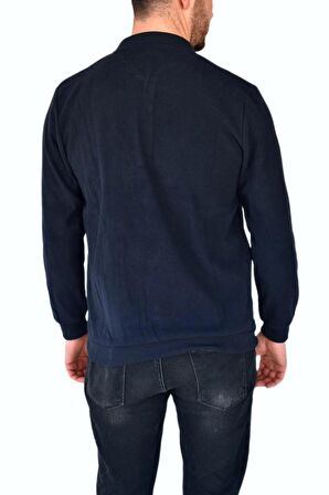 Erkek Büyük Beden Polo Yaka Sweatshirt 2260-BTL BGL-ST02353