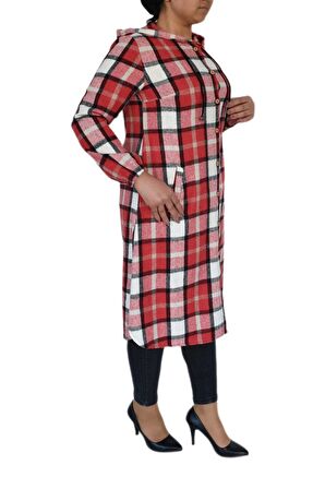 Kadın Oduncu Kapüşonlu Gömlek Tunik BGL-ST02455