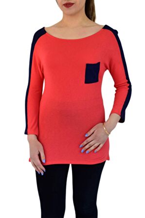 Kadın Kayık Yaka Turuva Kol Sweatshirt BRG-35341