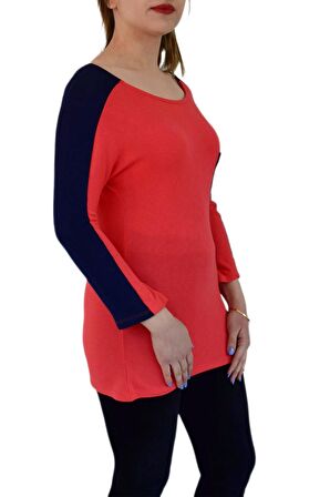 Kadın Kayık Yaka Turuva Kol Sweatshirt BRG-35341