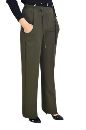 Kadın Kumaş Pantolon Kemer Lastikli Sukuba BGL-ST02342