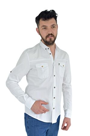 Erkek Spor Gömlek Silim Fit 9714 BGL-ST02723