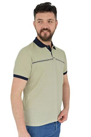 Erkek Polo Yaka Tişört Waffle 2369 BGL-ST02792