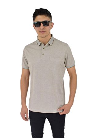Erkek Polo Yaka Cepli Tişört R6270 BGL-ST02888