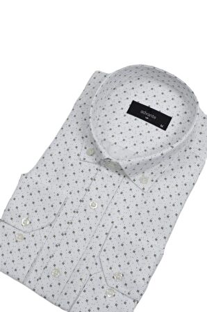 Erkek Puantiyeli Klasik Uzun Kol Gömlek BGL-ST02991