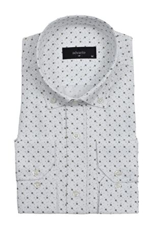 Erkek Puantiyeli Klasik Uzun Kol Gömlek BGL-ST02991