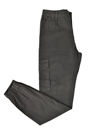 Erkek Paça Lastikli Kanvas Kargo Pantolon BGL-ST03045
