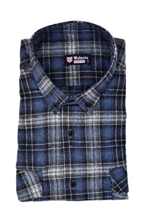 Erkek Pamuklu Kışlık Çift Cepli Kapaklı Gömlek BGL-ST03164