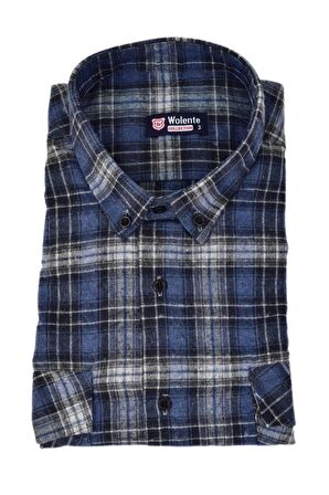 Erkek Pamuklu Kışlık Çift Cepli Kapaklı Gömlek BGL-ST03164