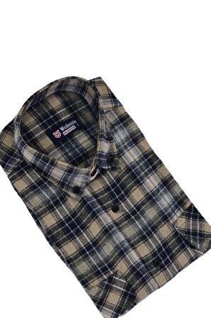 Erkek Pamuklu Kışlık Çift Cepli Kapaklı Gömlek BGL-ST03165