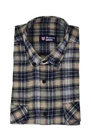 Erkek Pamuklu Kışlık Çift Cepli Kapaklı Gömlek BGL-ST03165