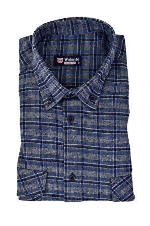 Erkek Pamuklu Kışlık Çift Cepli Kapaklı Gömlek BGL-ST03168