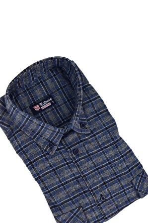 Erkek Pamuklu Kışlık Çift Cepli Kapaklı Gömlek BGL-ST03168