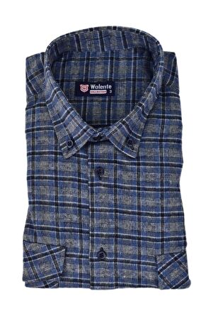 Erkek Pamuklu Kışlık Çift Cepli Kapaklı Gömlek BGL-ST03168